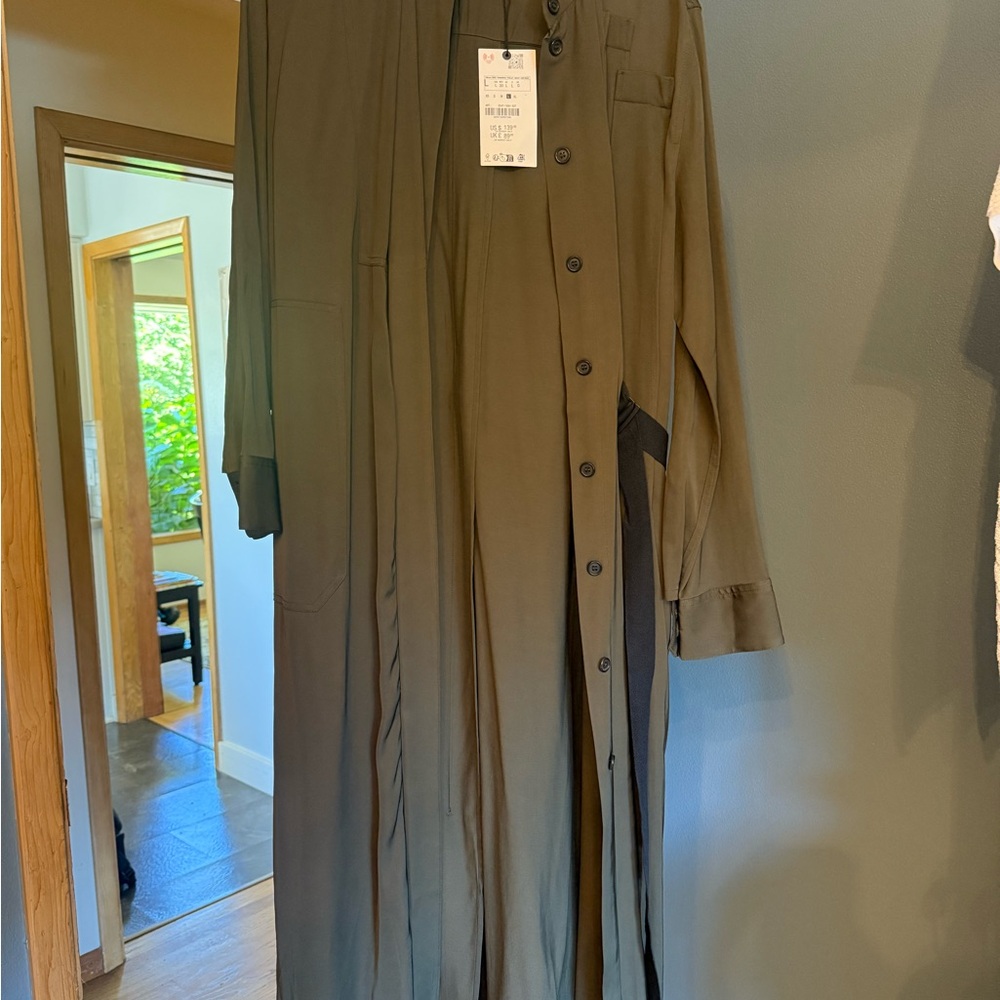 Zara Olive Green Maxi Dress